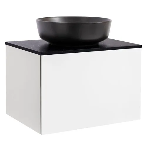 Tvättställsskåp Alterna Ella med Bänkskiva Kvartskomposit och Runt Tvättställ