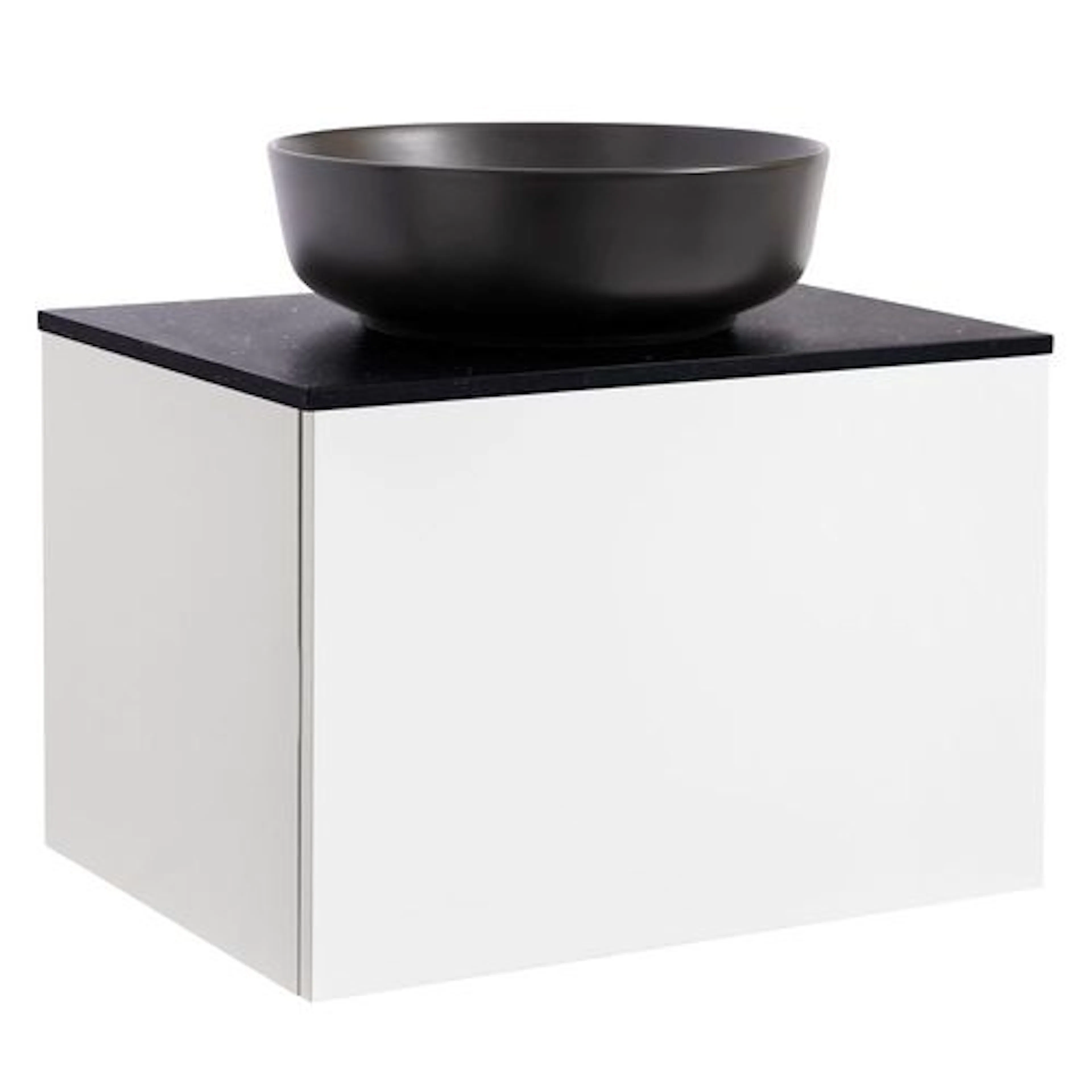 Tvättställsskåp Alterna Ella med Bänkskiva Kvartskomposit och Runt Tvättställ