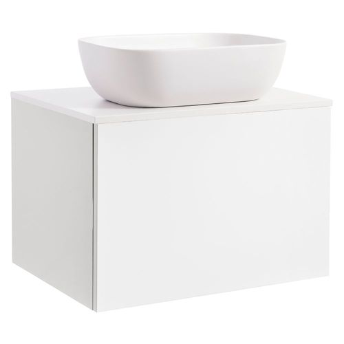 Tvättställsskåp Alterna Ella med Bänkskiva Kvartskomposit och Rektangulärt Tvättställ