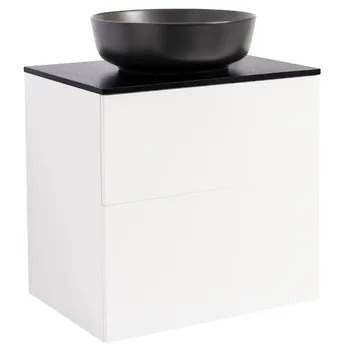 Tvättställsskåp Alterna Isella med Bänkskiva Kvartskomposit och Runt Tvättställ