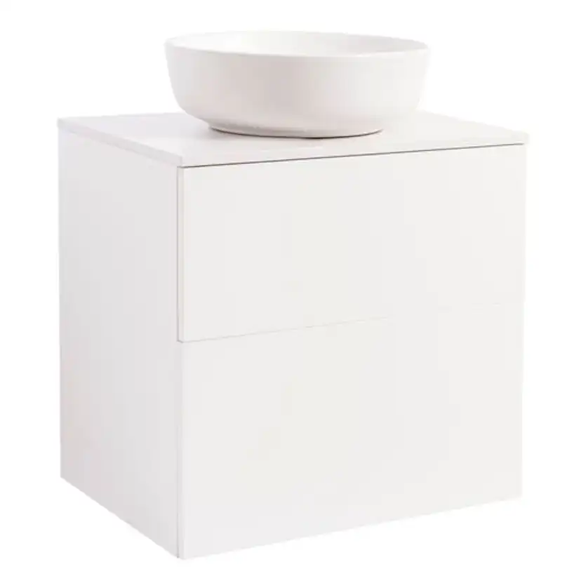 Tvättställsskåp Alterna Isella med Bänkskiva Kvartskomposit och Runt Tvättställ