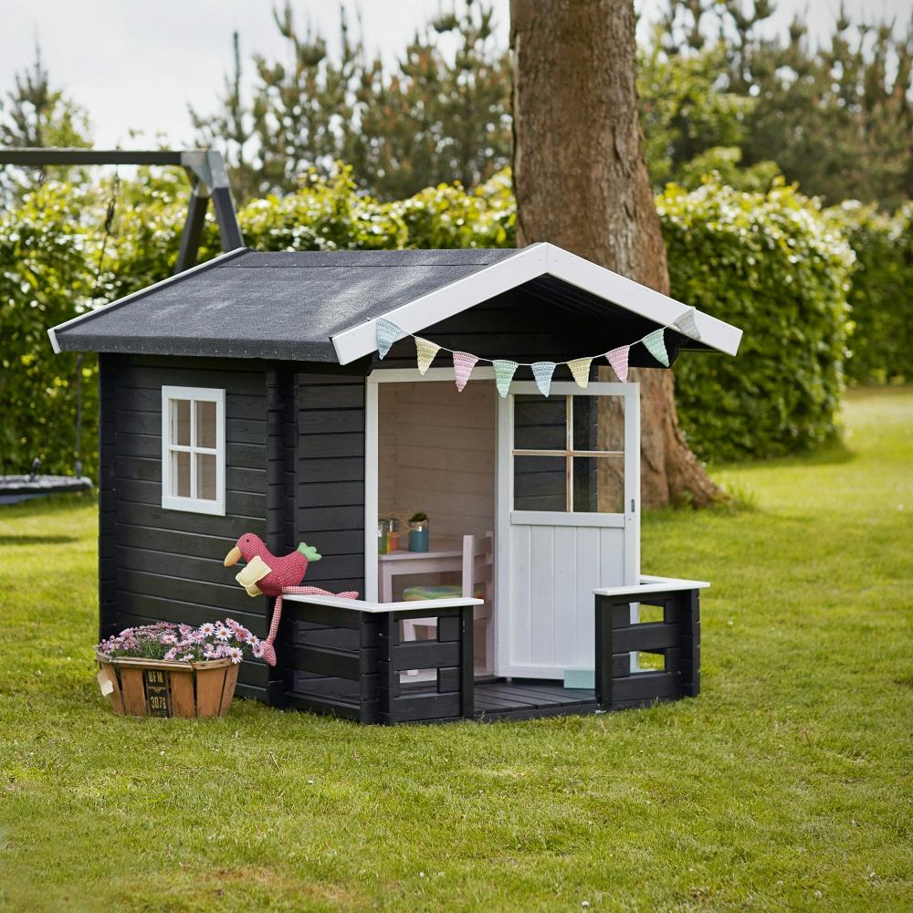 Lekstuga PLUS 134 x 134 cm + 58 cm Terrass Obehandlat inkl. Takpapp