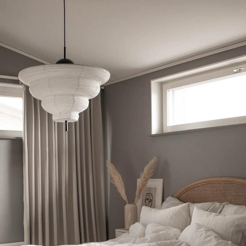 Taklampa Globen Lighting Kyoto Vit