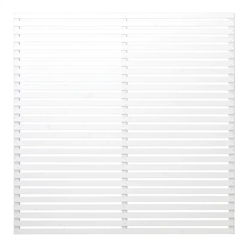 Staket PLUS Tokyo Grundmålad Vit 180×180 cm