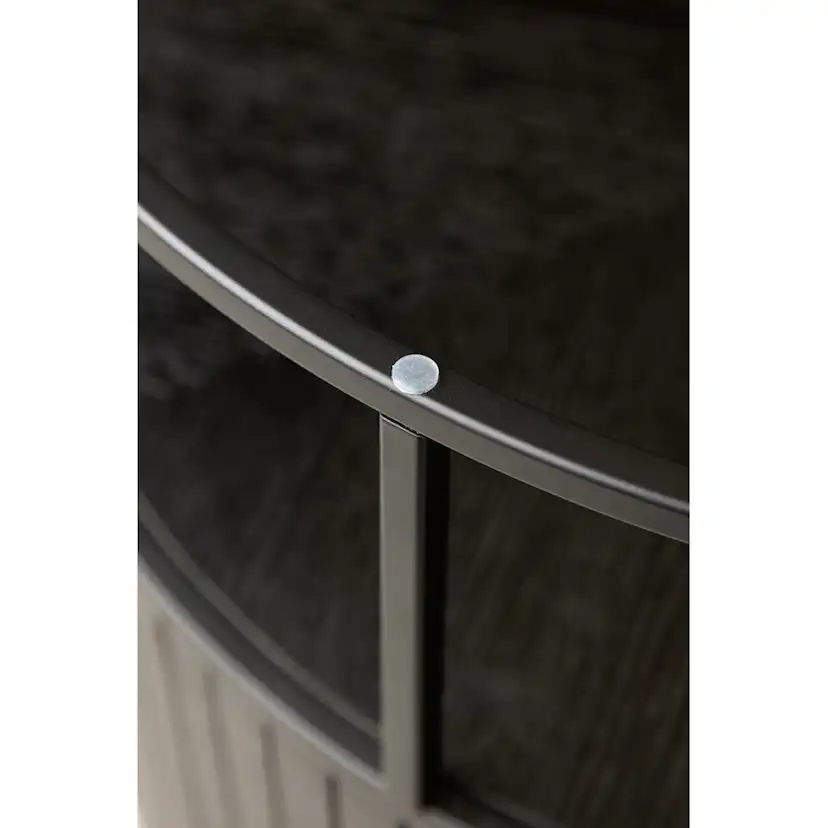 Soffbord Venture Home Bovall Runt Vardagsrumsbord i Svart Ask & Glas