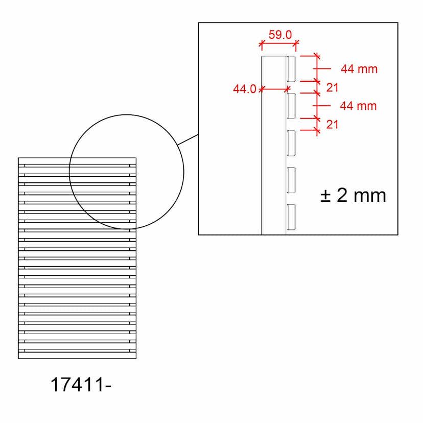 Staket PLUS Tokyo Umbragrå 83x140 cm