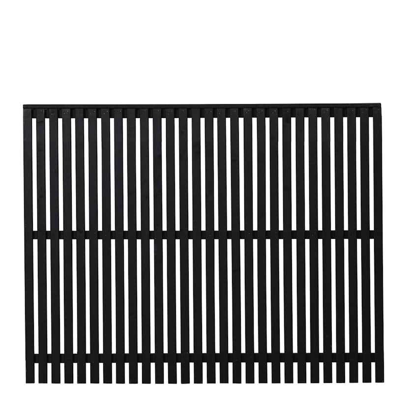 Staket PLUS Sendai Grundmålad Svart 180×140 cm