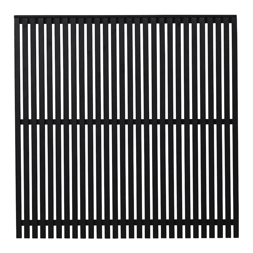 Staket PLUS Sendai Grundmålad Svart 180×180 cm