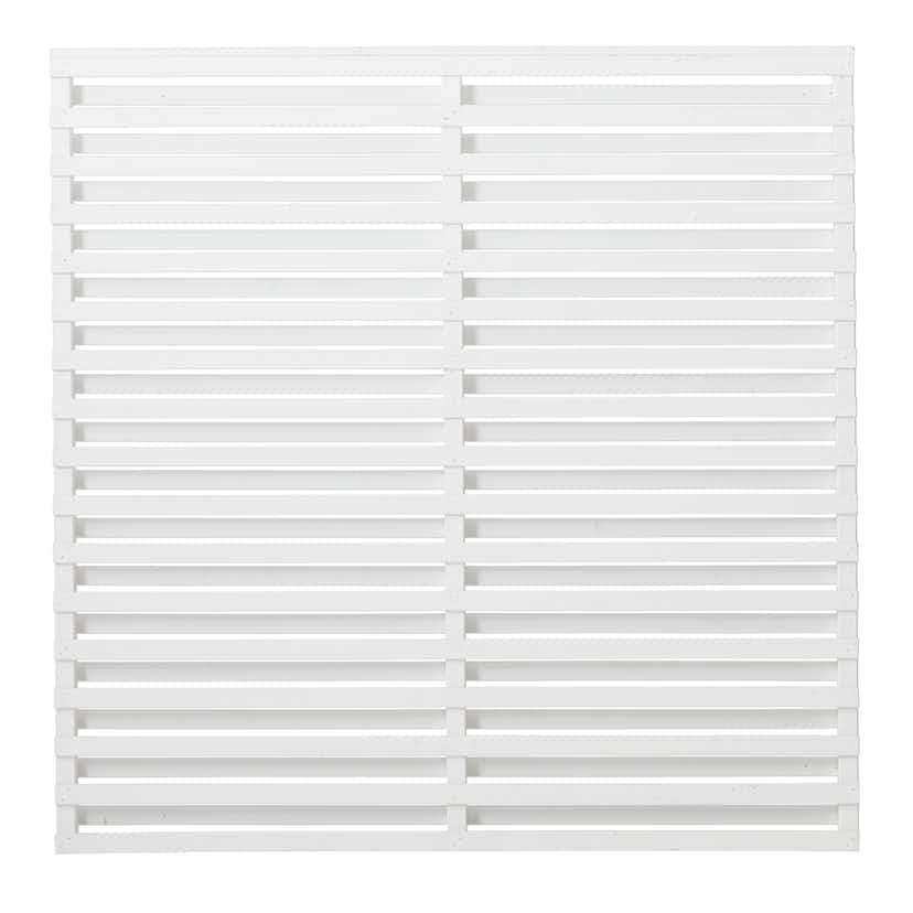 Staket PLUS Osaka Grundmålad Vit 180×180 cm