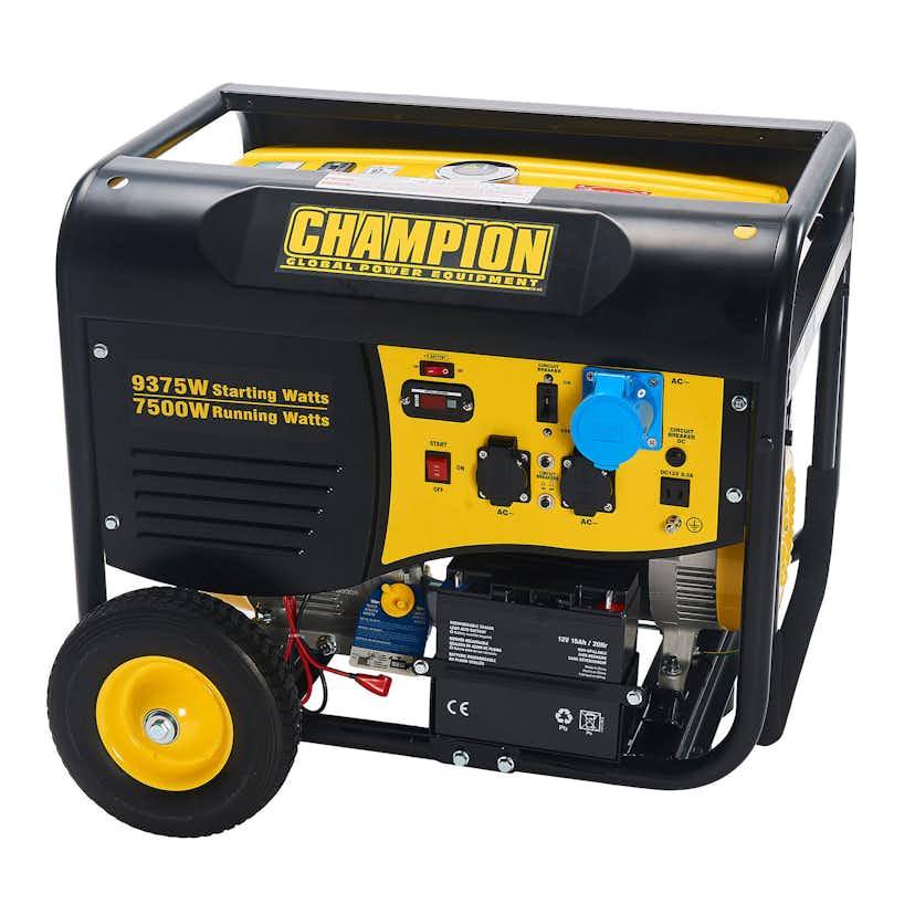 Elverk Champion Generators CPG9000E2 8kW 1-fas bensin med fjärrstart