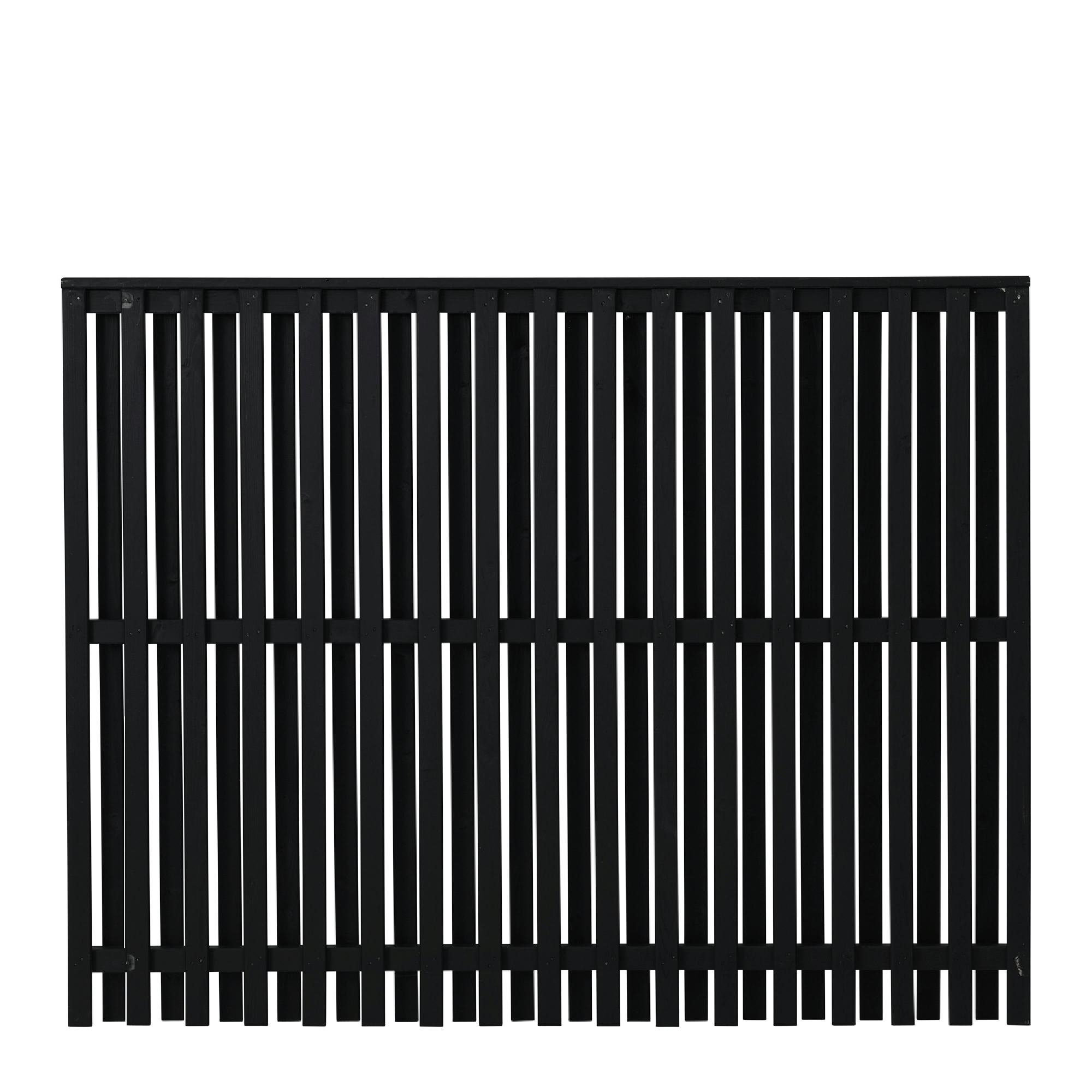 Staket PLUS Nagano Grundmålad Svart 80×140 cm