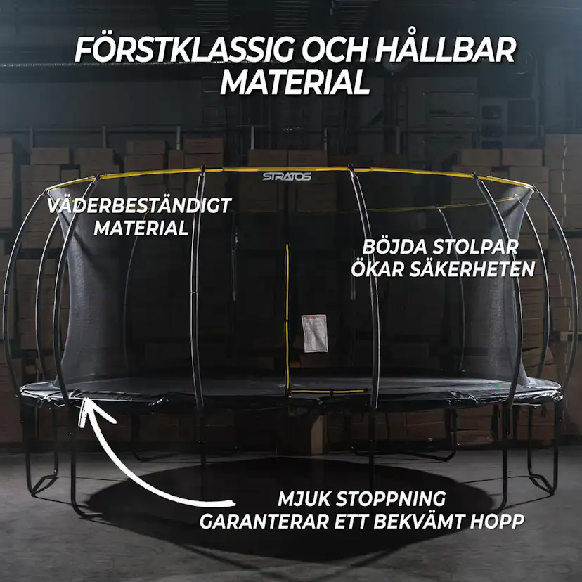 Studsmatta Stratos med Skyddsnät