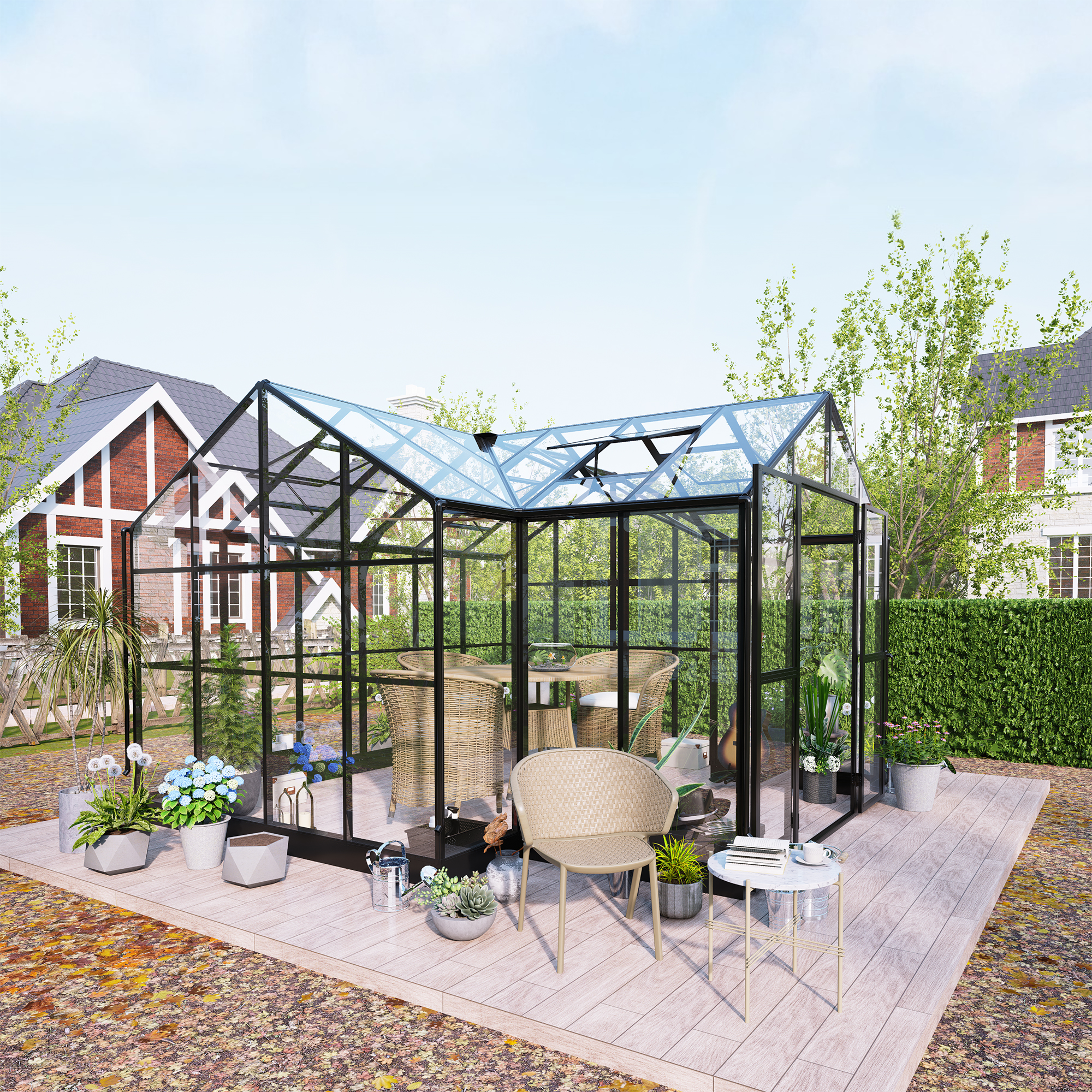 Växthus Metalcraft T-Format 11,6m² 4mm Säkerhetsglas