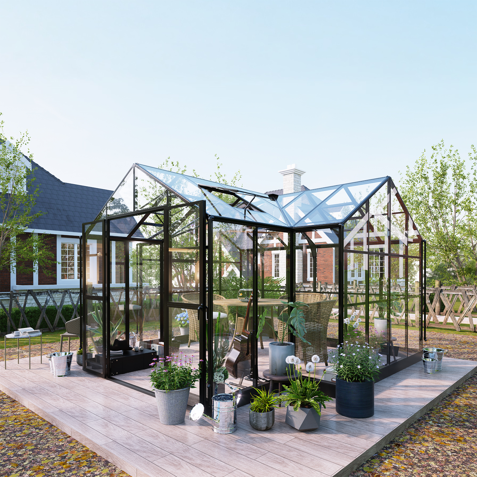 Växthus Metalcraft T-Format 11,6m² 4mm Säkerhetsglas