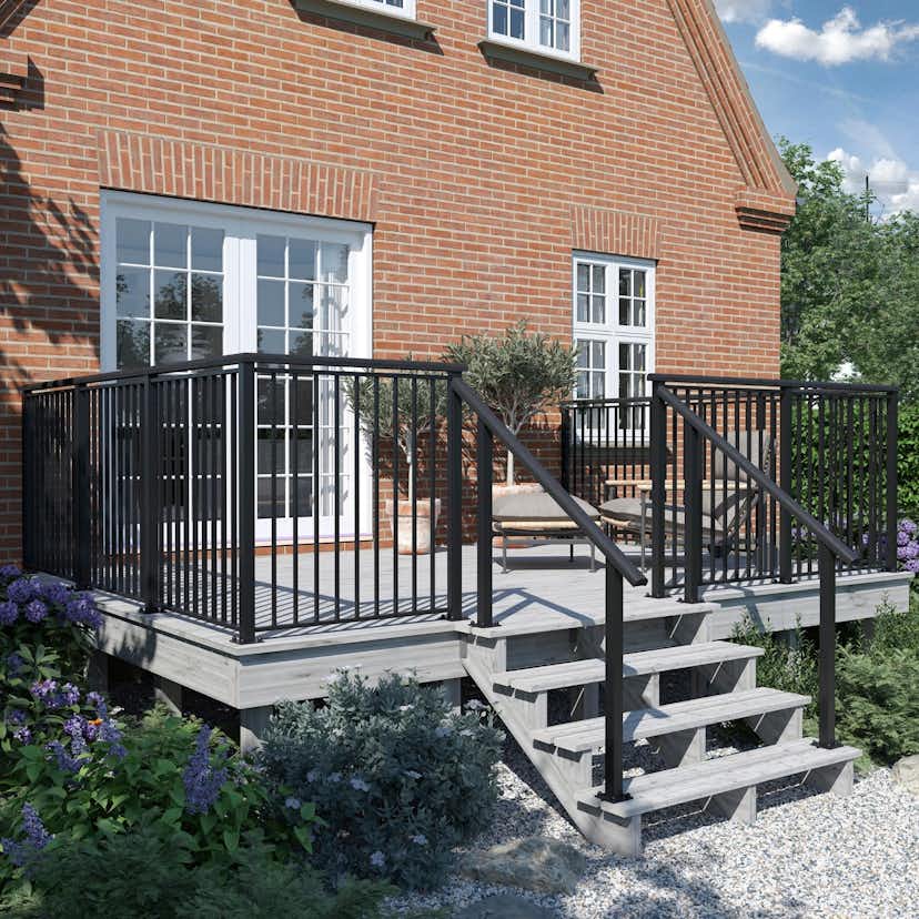 Räckessystem PLUS Basic Svart