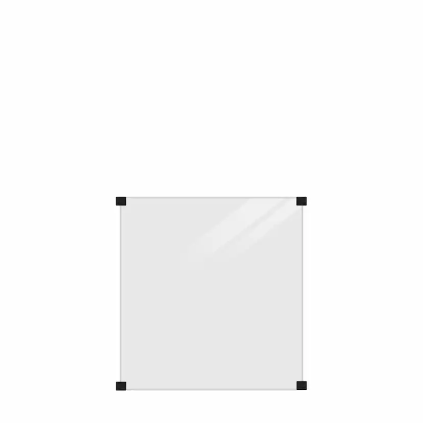 Glasstaket PLUS Rökigt Gråsvart 90 x 91 cm