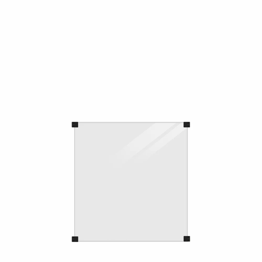 Glasstaket PLUS Rökigt Gråsvart 90 x 91 cm