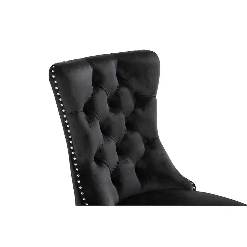 Matstol In Living Bergviken Sammetsklädd Svart Stol 2 st