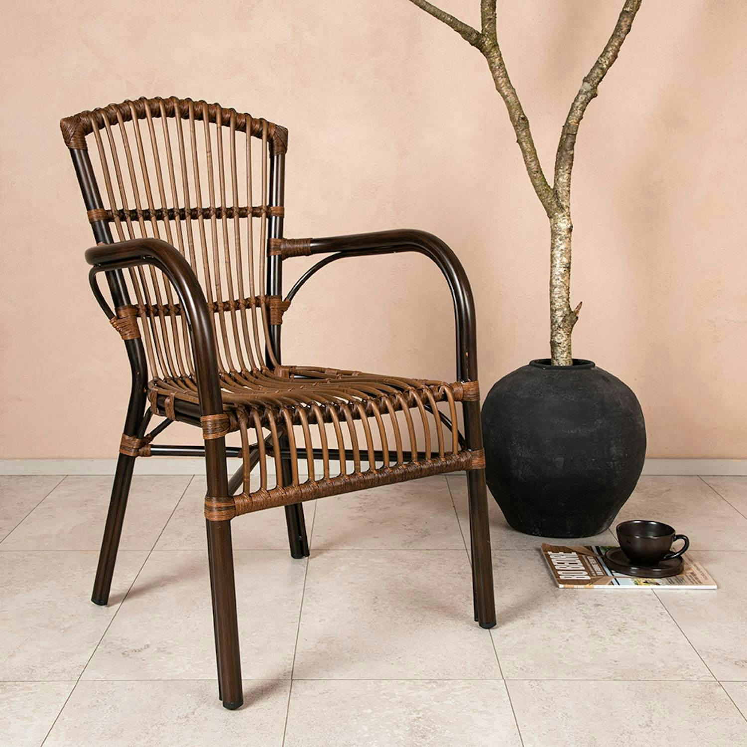 Trädgårdsstol Venture Home Galera Rottingstol Utomhus