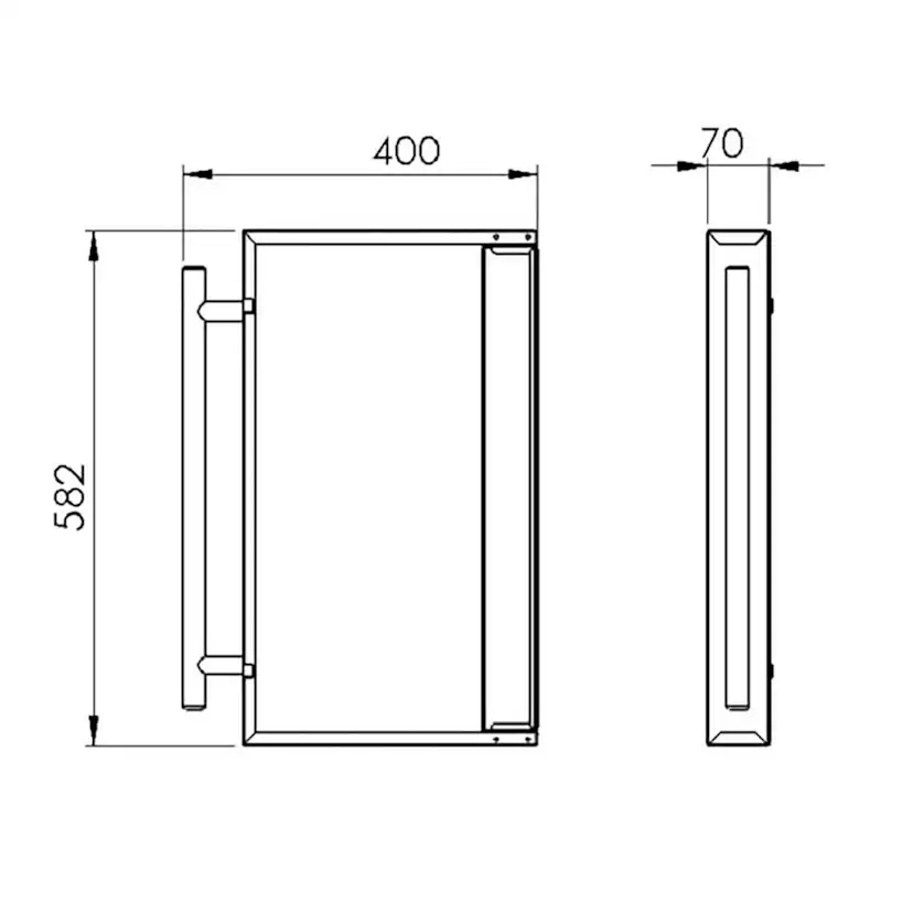 Sidobord Myoutdoorkitchen Classic Line Stainless 304SS Avtagbart med Handtag