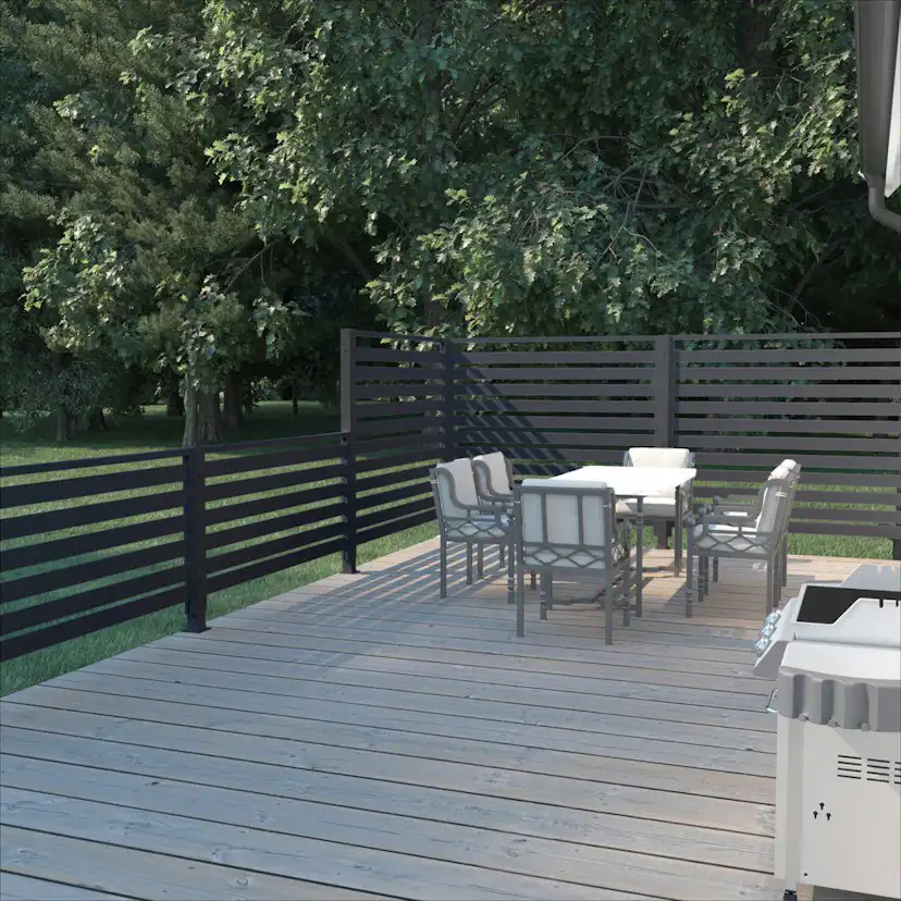 Aluminiumstaket Skotte Garden Rand Svart