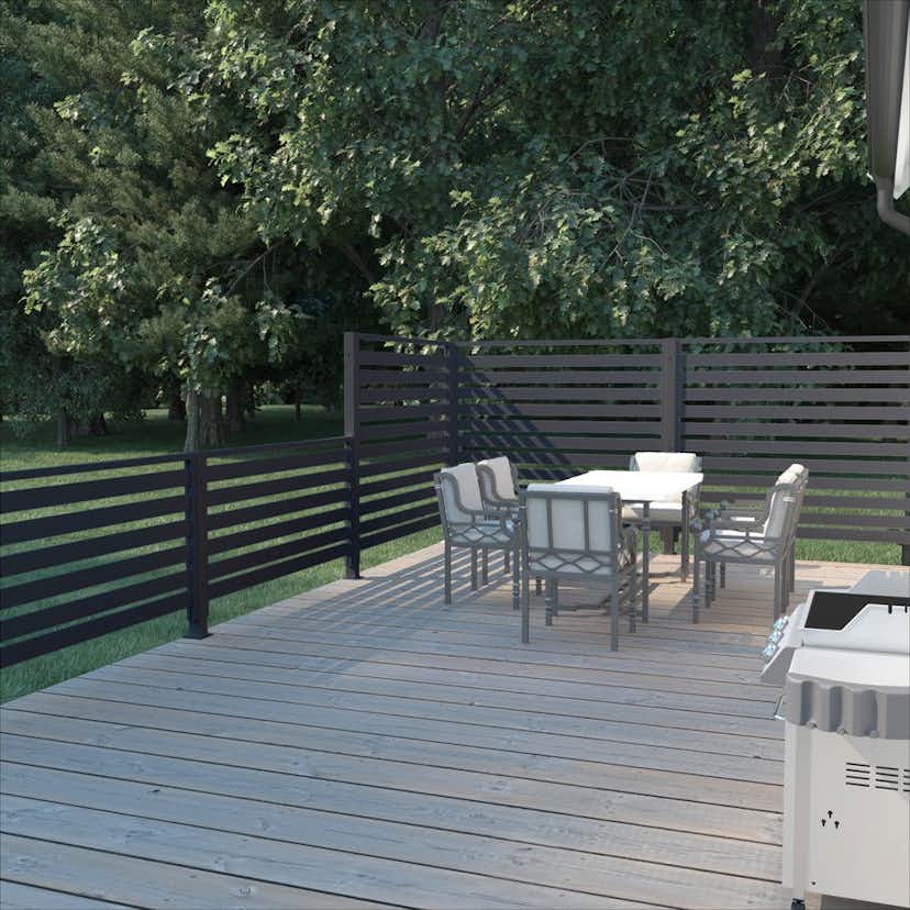 Aluminiumstaket Skotte Garden Rand Svart