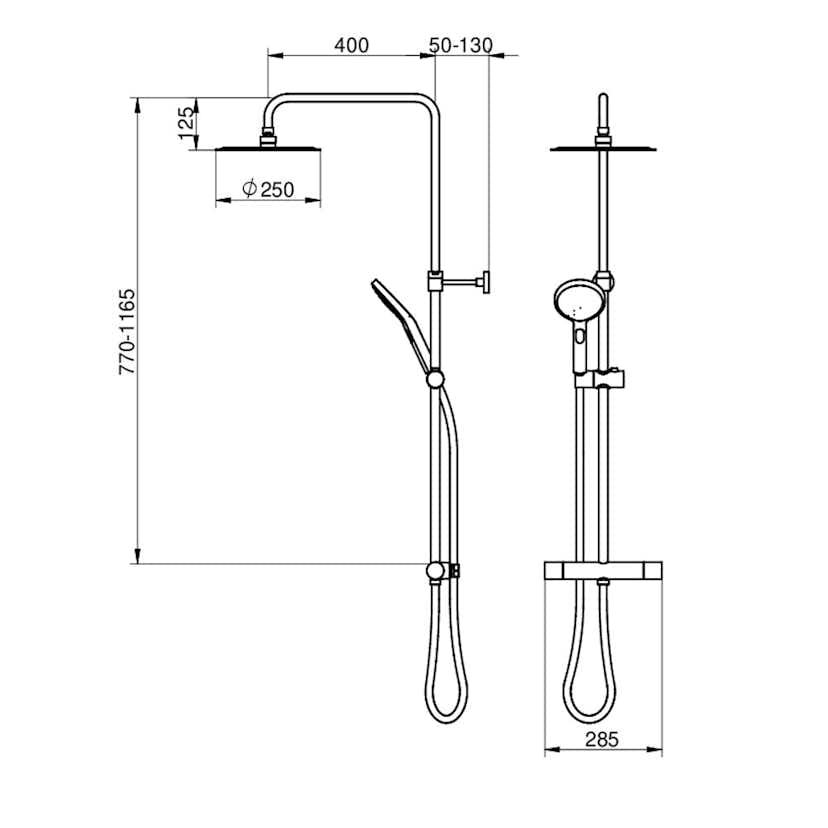Takduschset Gustavsberg Nordic Round 160 cc