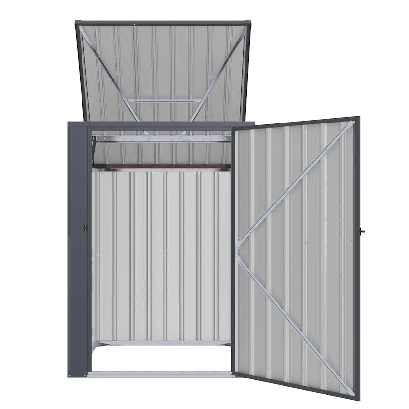 Soptunneskjul Fornorth Skjul med Tak för Sopkärl 98x101x131 cm