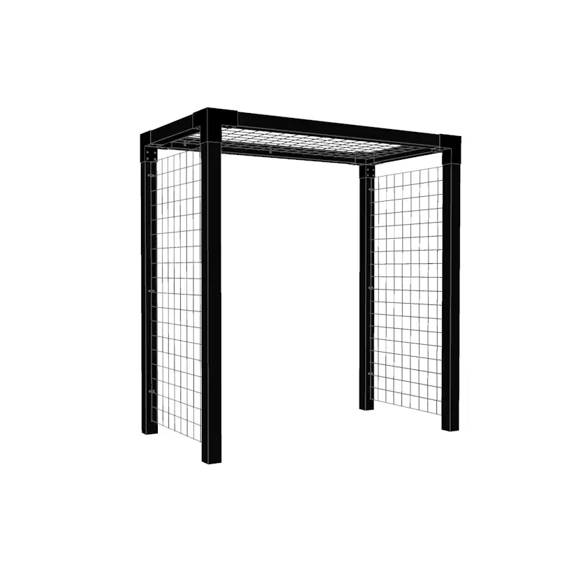 Rosenportal PLUS inkl. Svart Stålspaljé