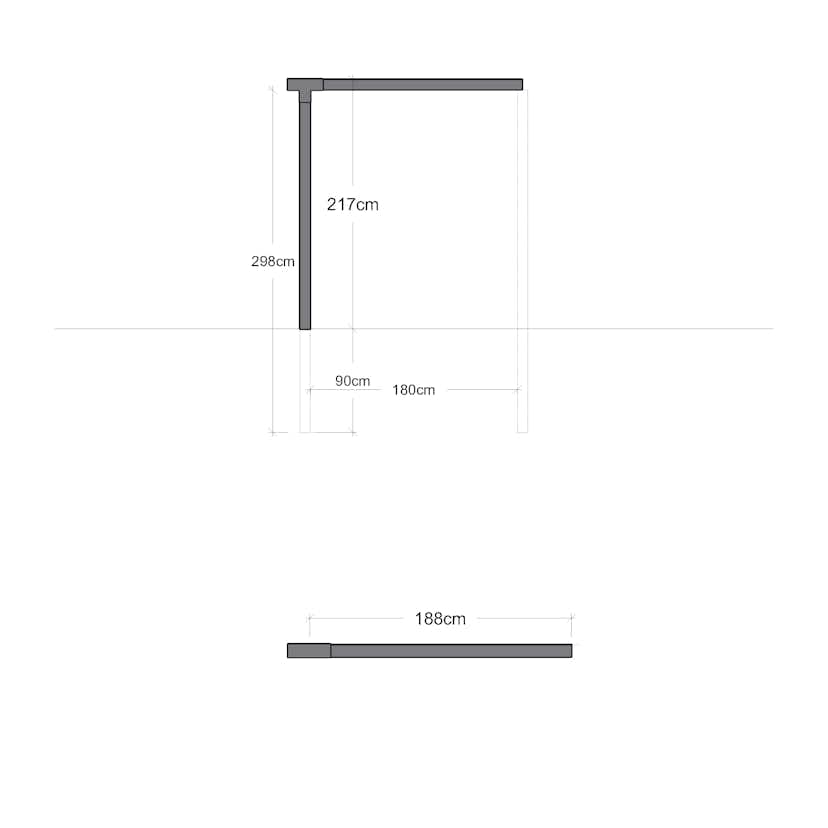 Pergola PLUS Enkel 1 Modul Förlängare