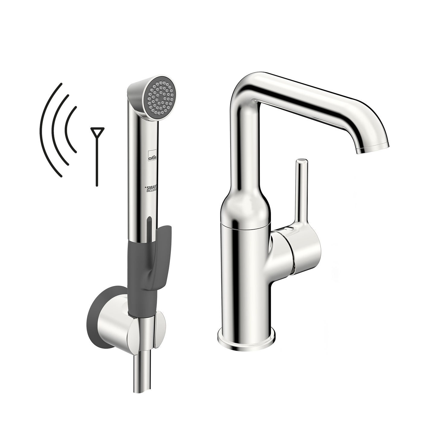 Tvättställsblandare Oras Optima Style 2615FH med Smart Bidetta Handdusch