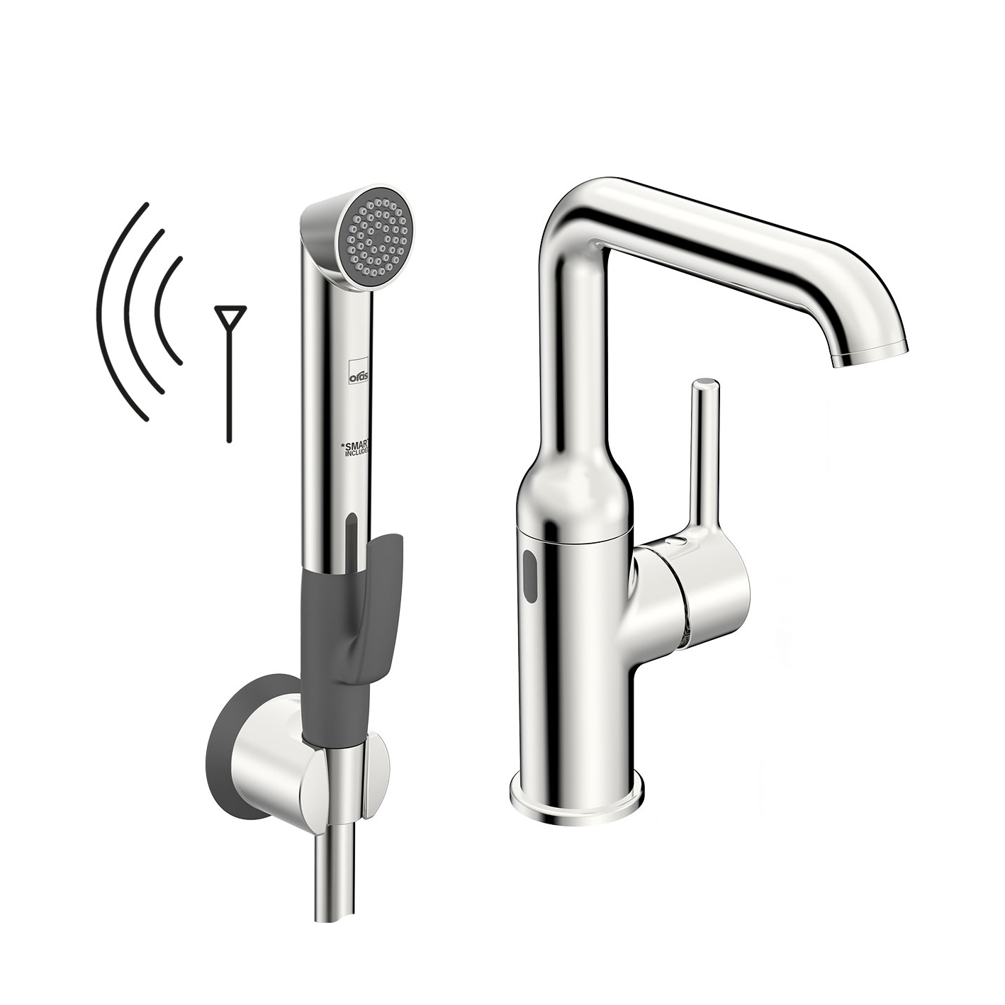 Tvättställsblandare Oras Optima Style 2617FHZ Hybrid sensor med Bluetooth