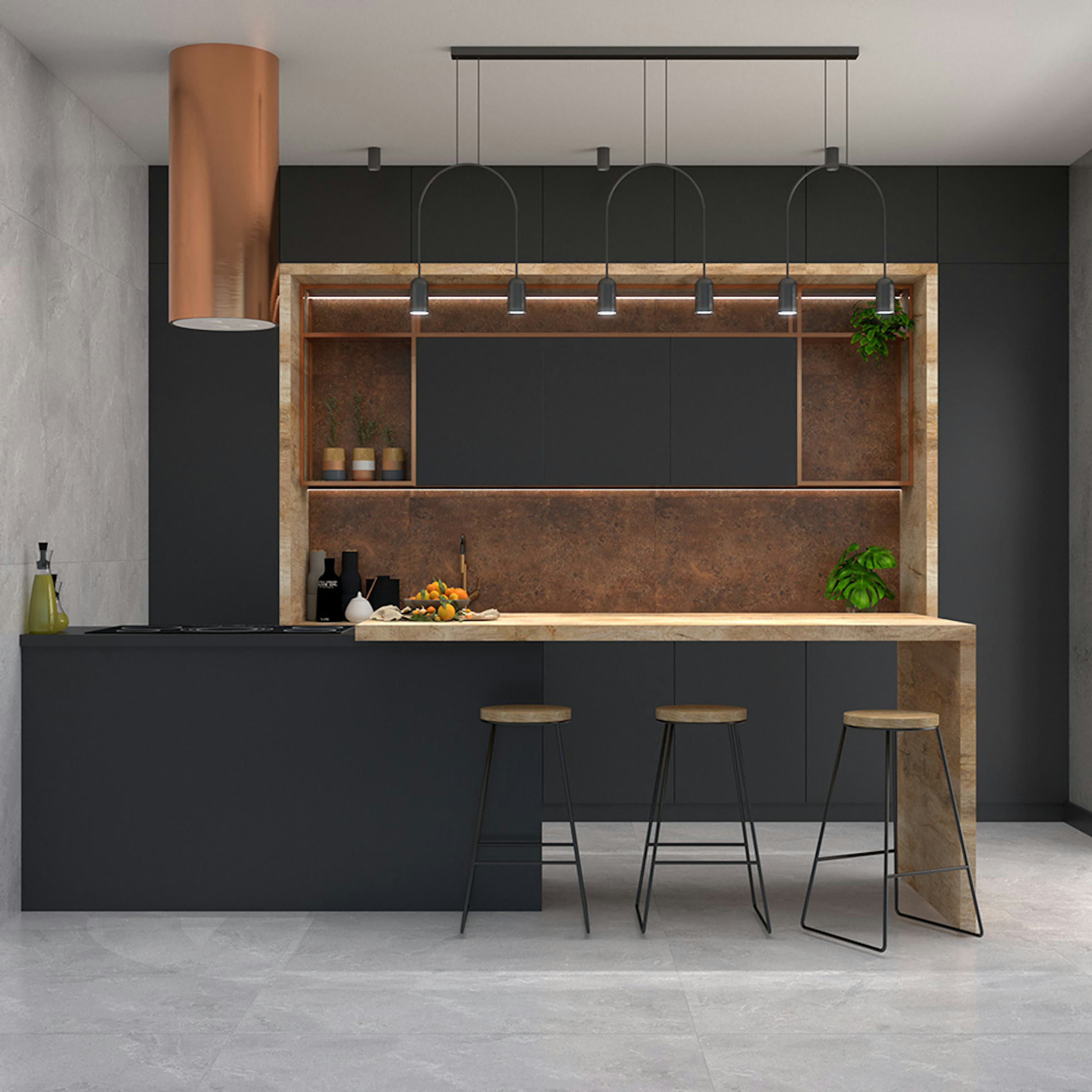 Klinker Netto Ceramika Tivoli Grey Matt 60x120 cm