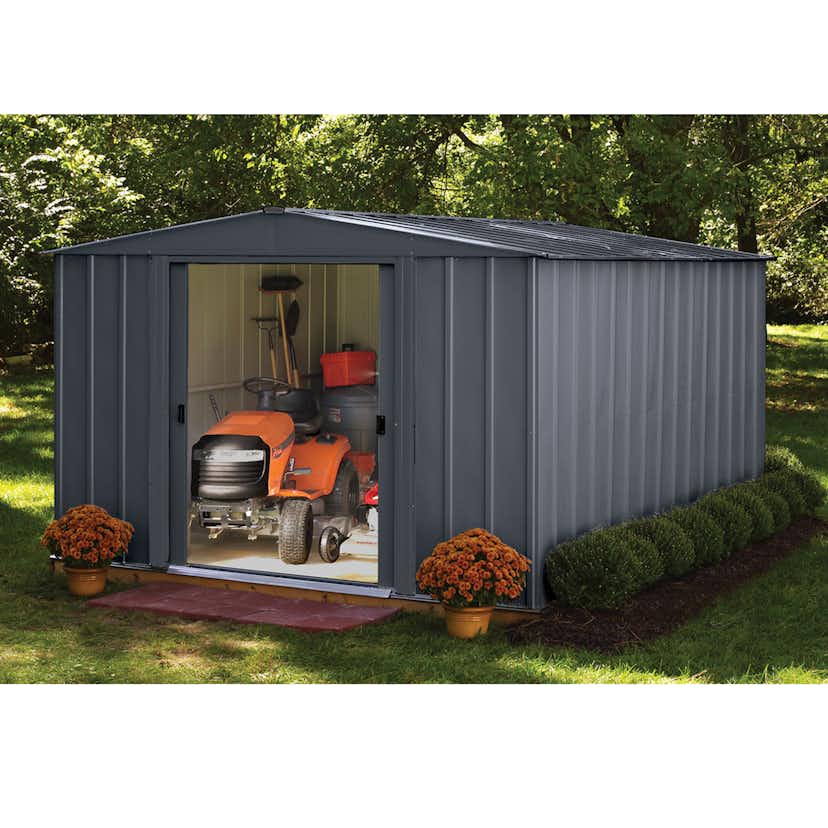 Förråd gop Trenix Antracit 6,9 m² Redskapsbod Byggsats i Stål