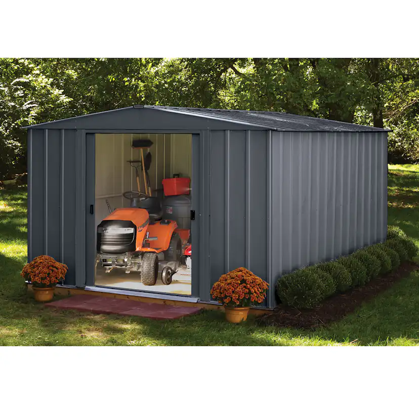 Förråd gop Trenix Antracit 8,5 kvm Redskapsbod Byggsats i Stål