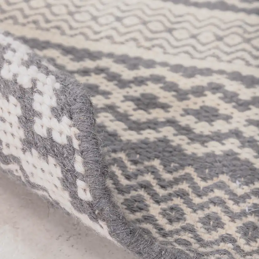 Handvävd Matta Venture Home Sishu Rund Ull