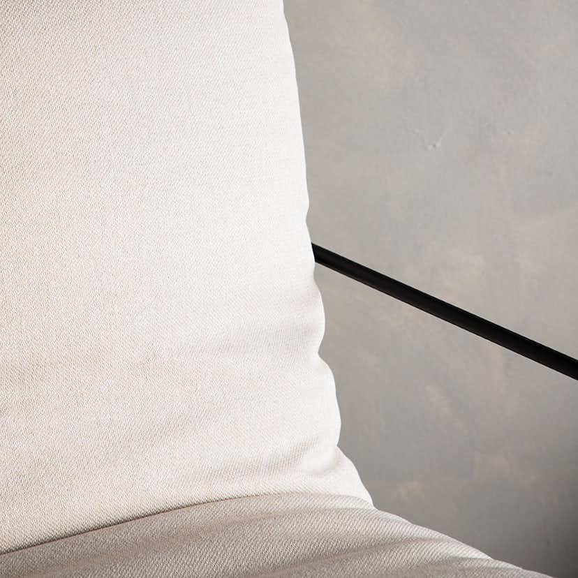 Fåtölj Venture Home Sedalia Beige Linne med Svart Minimalistisk Stålstomme