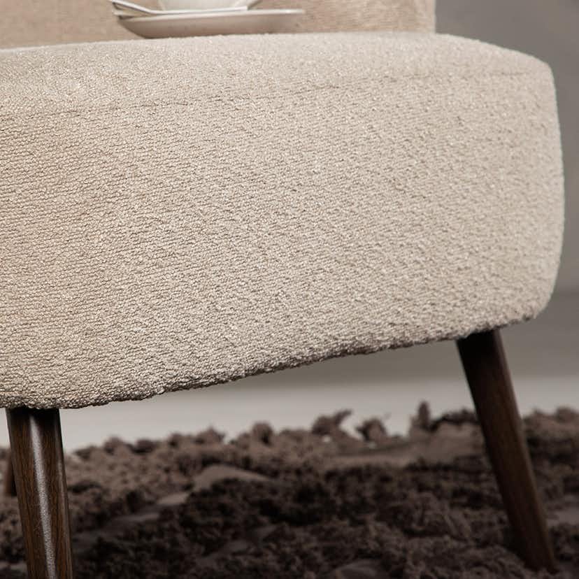 Fåtölj Venture Home Lincoln Boucletyg Beige