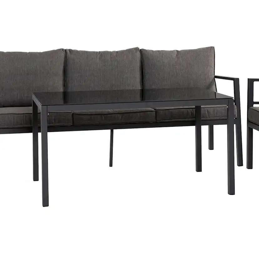 Loungegrupp Comfort Garden Ariany Utemöbler i Svart Aluminium