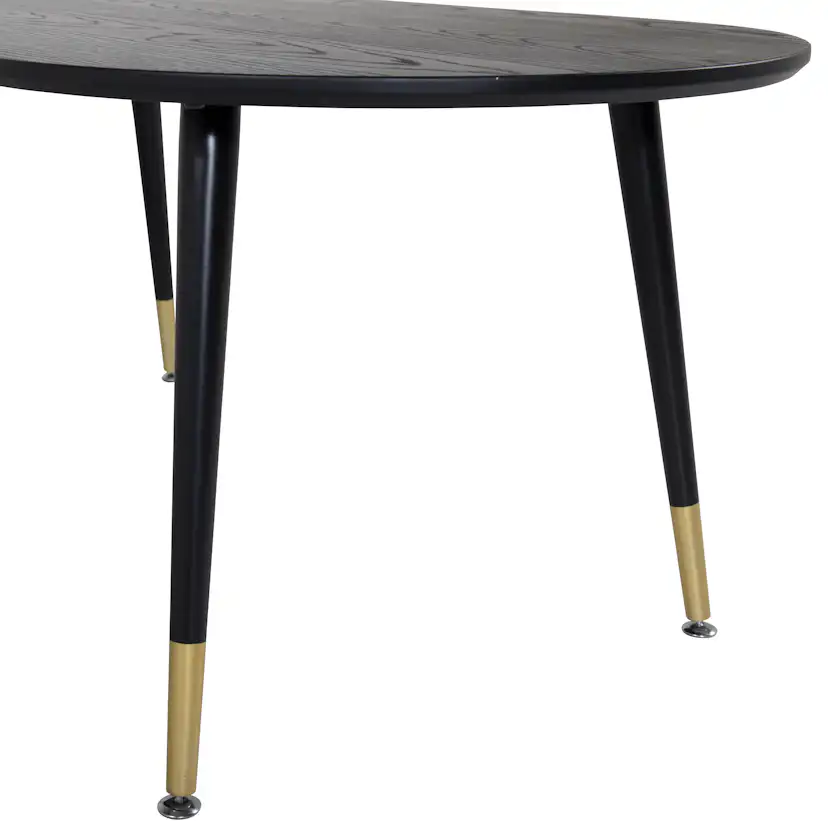 Soffbord Venture Home Dipp Svart/Mässing Ovalt Vardagsrumsbord