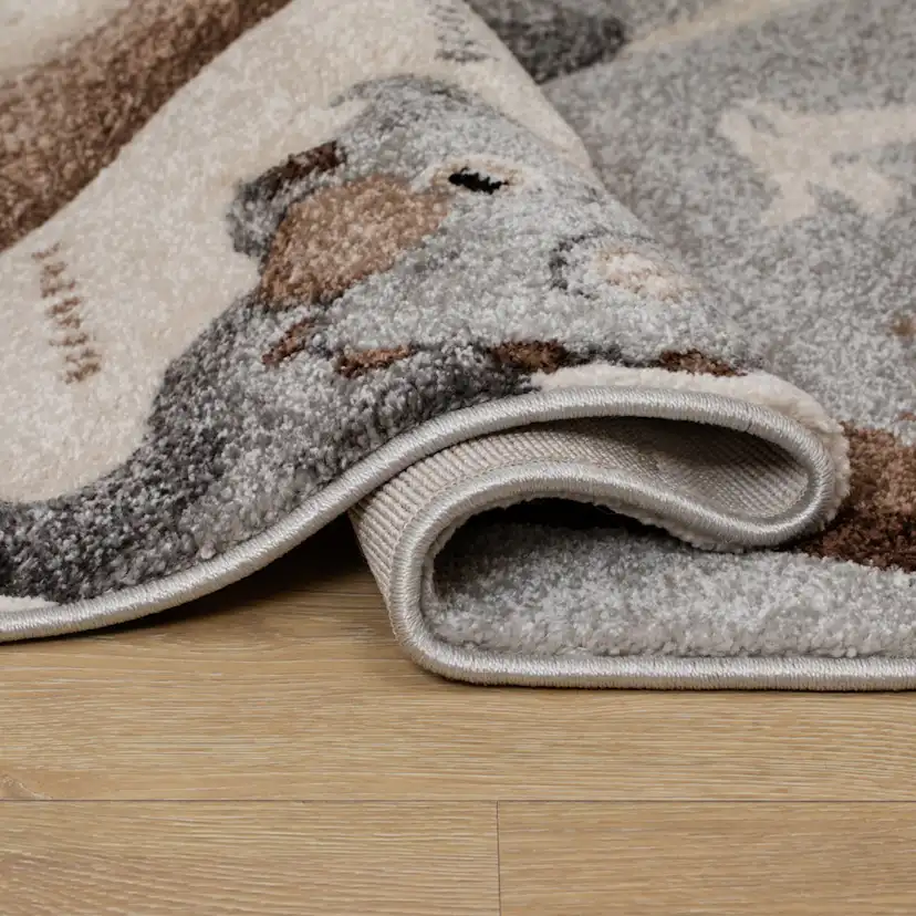 Barnmatta KM Carpets Atlas Jurassic Grå/Natur