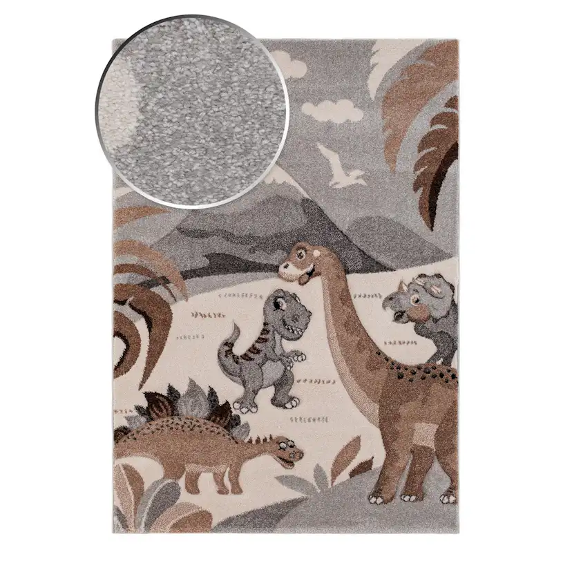 Barnmatta KM Carpets Atlas Jurassic Grå/Natur