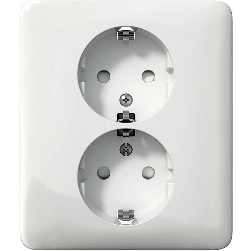 Vägguttag Schneider Electric Exxact Kombianslutning