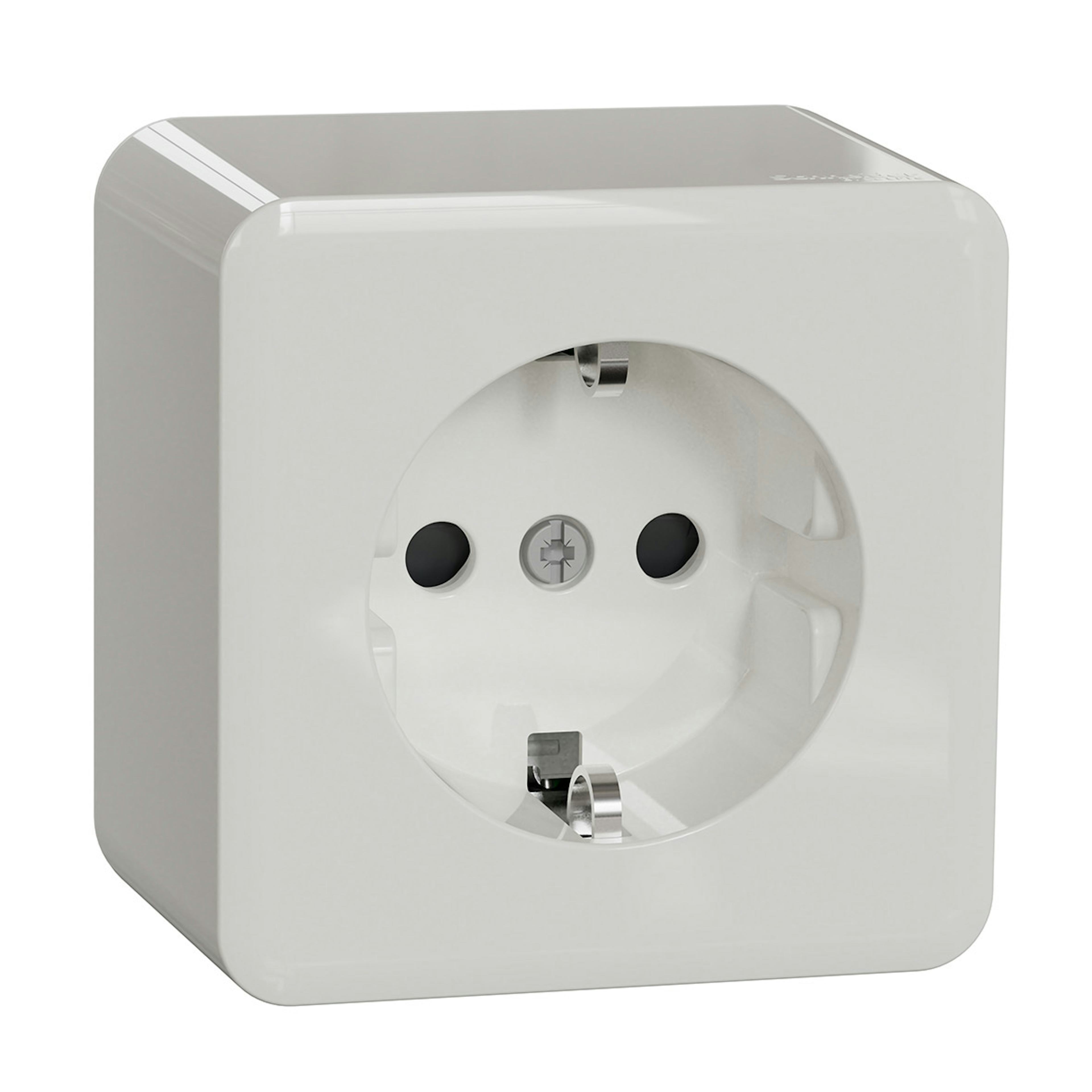 Vägguttag Schneider Electric Exxact 1-vägs Utanpåliggande