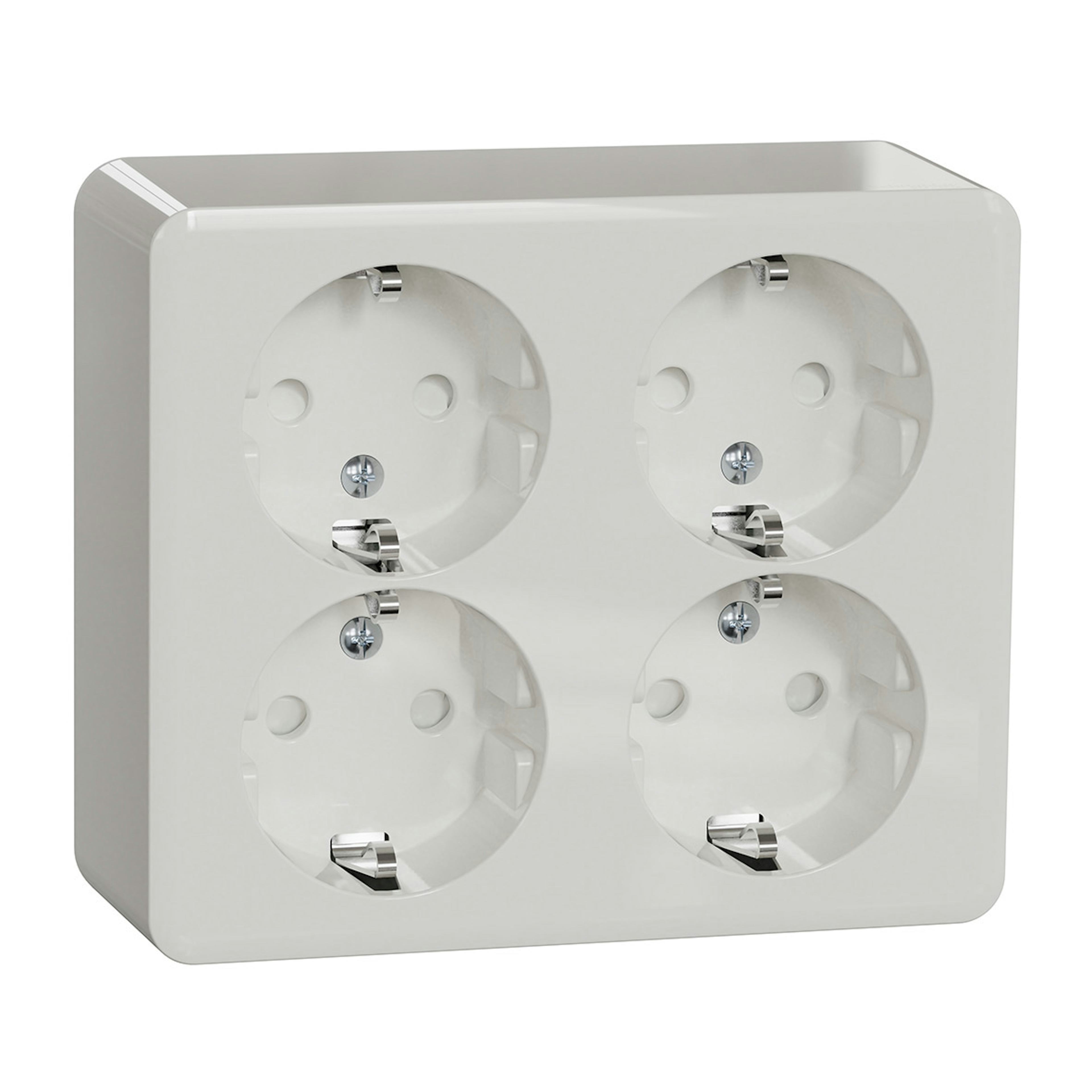 Vägguttag Schneider Electric Exxact 4-vägs