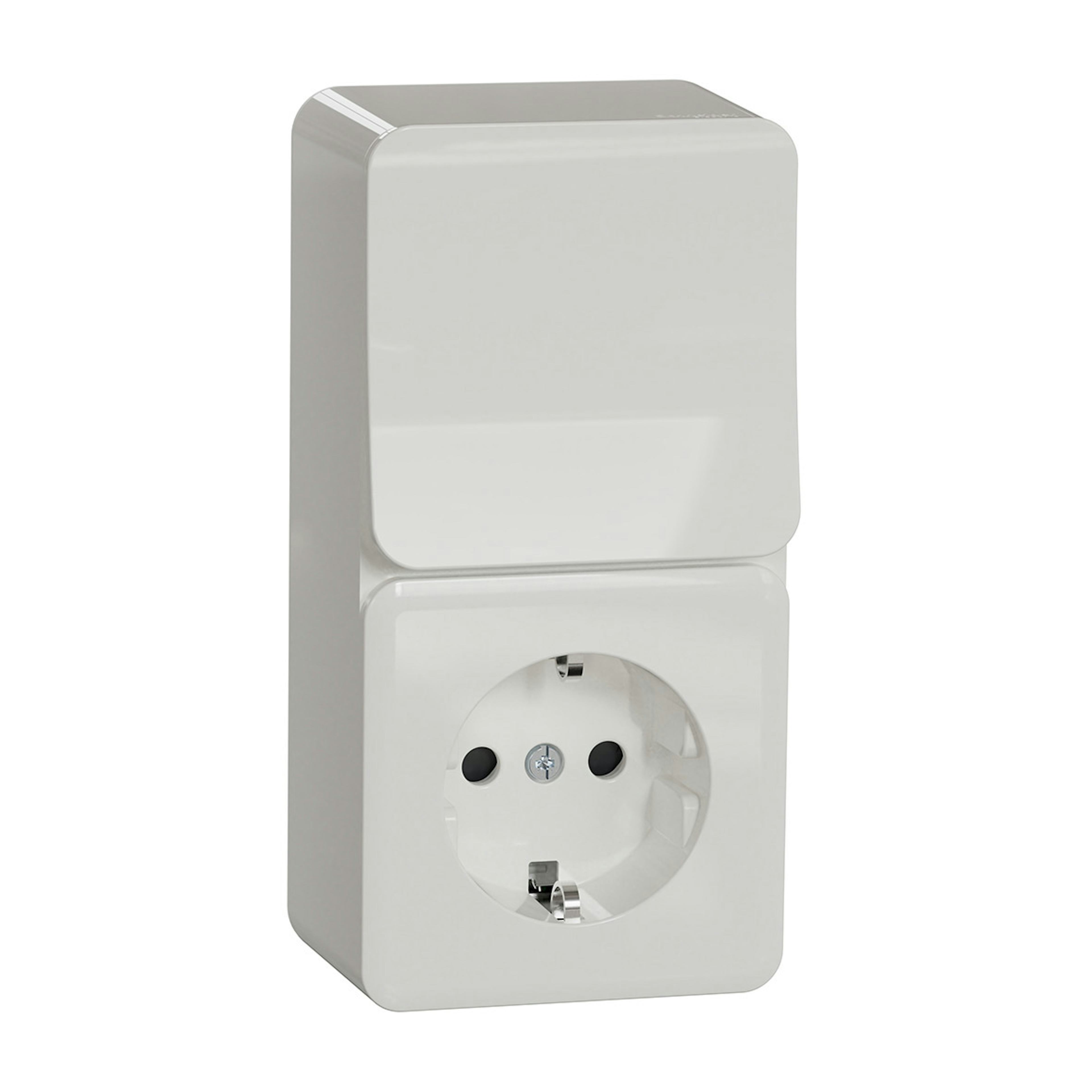 Vägguttag Schneider Electric Exxact Trapp/1-pol