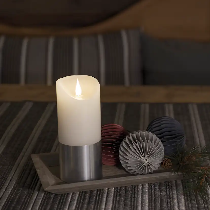 Vaxljus Gnosjö Konstsmide med Silverfolie 15,5 cm