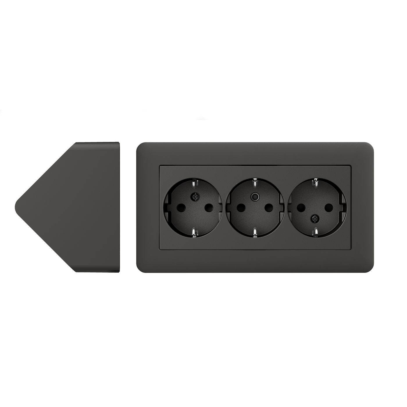 Hörnbox med 3-vägsuttag Schneider Electric Exxact Primo Utanpåliggande Jordat 16A IP21 Skruvanslutning