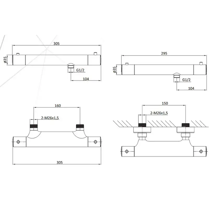 Duschset Bathlife Pärla/Brusa med Duschblandare