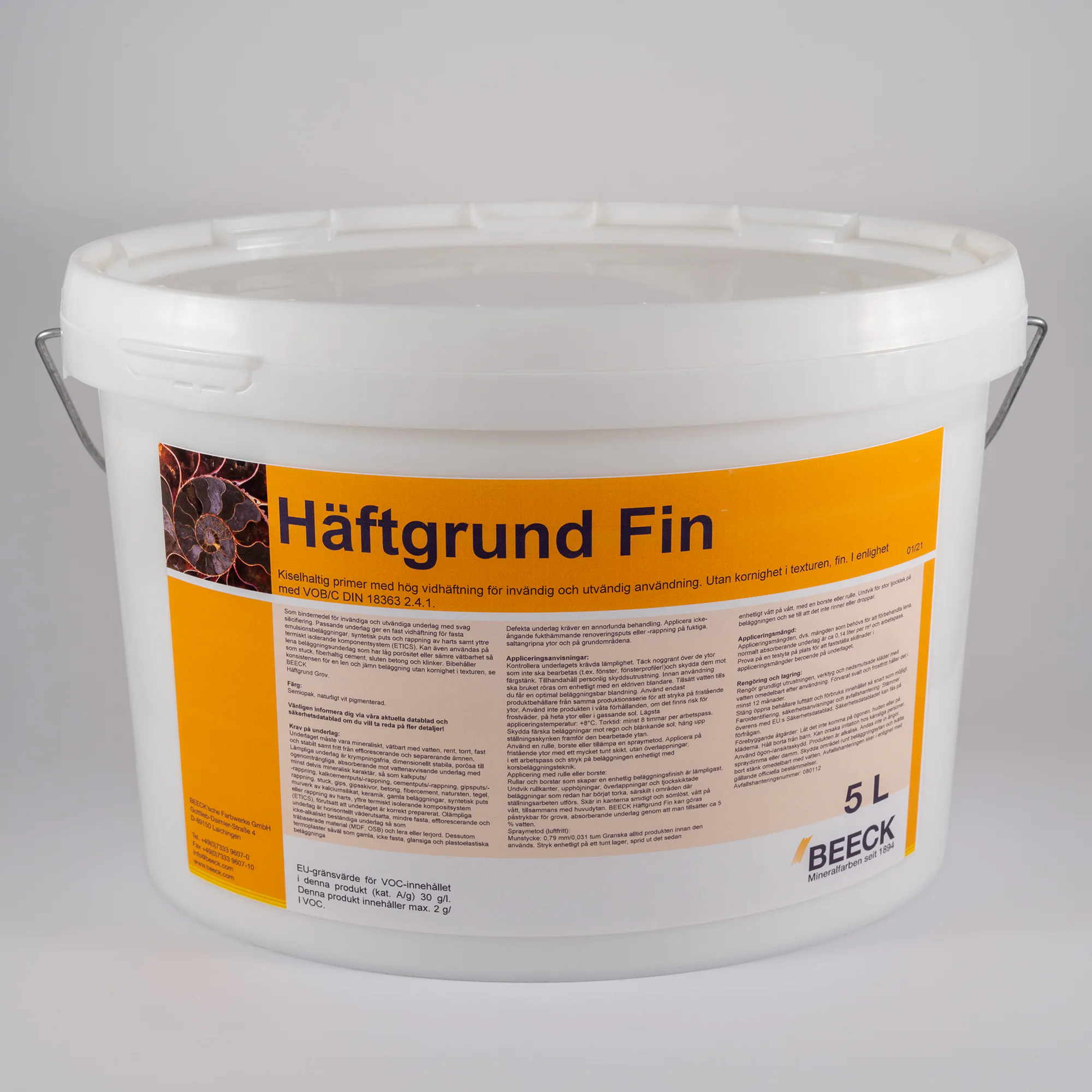 Primer Beeck Häftgrund Fin 5L
